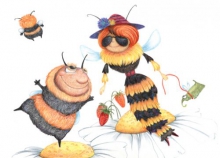 "Друзья: пчела и стрекоза". Совместная декоративно-прикладная работа участников читательского объединения "Мамины гномики"